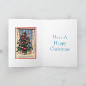 Retro-kerstkaart Feestdagen Kaart (Binnen)
