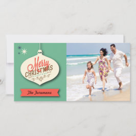 Retro-kerstkaart Feestdagenkaart