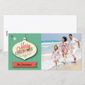 Retro-kerstkaart Feestdagenkaart (Voorkant / Achterkant)