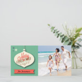 Retro-kerstkaart Feestdagenkaart (Staand voorkant)