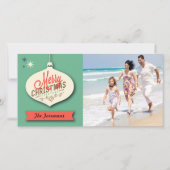 Retro-kerstkaart Feestdagenkaart (Voorkant)