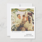 Retro Kerstkaart - Gouden & Groene Garland (Voorkant)