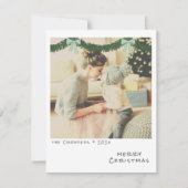 Retro Kerstkaart - Groene & Blauwe Garland (Voorkant)