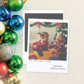 Retro Kerstkaart - Groene & Rode Garland