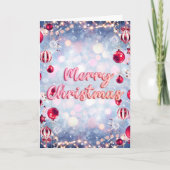 Retro kerstkaart kaart (Voorkant)