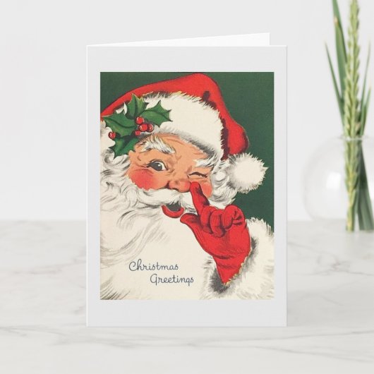 Retro kerstkaart kaart (Voorkant)