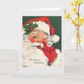Retro kerstkaart kaart (Gele Bloem)