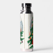 Retro kerstkaart, kind en kerstboom waterfles (Rechts)