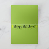 Retro Kerstkaart van het Boerderij van de Feestdagen Kaart (Binnen)