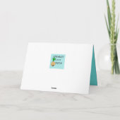 Retro Kerstkaart van het Paar van de Cartoon van Feestdagen Kaart (Achterkant)