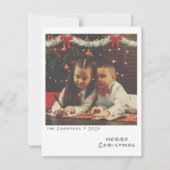 Retro Kerstkaart - Witte & Gouden Garland (Voorkant)