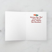 Retro Kerstkaarten van romantisch stel uit de jare Feestdagen Kaart (Binnen)