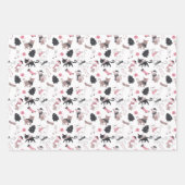 Retro Kerstkatten Inpakpapier Vel (Voorkant 3)