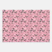 Retro Kerstkatten Roze Grijs Inpakpapier Vel (Voorkant 3)