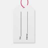 Retro kerstkerst met naam en jaar cadeaulabel (Achterkant)