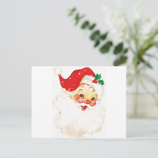 Retro  KerstkerstBriefkaart Briefkaart (Staand voorkant)