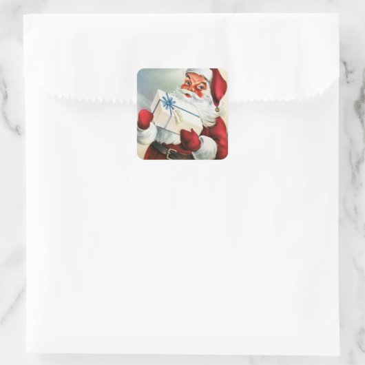  retro Kerstkerstkerstfeestdag sticker (Tas)