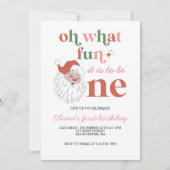 Retro Kerstkerstkerstkerstfeest Uitnodiging (Voorkant)