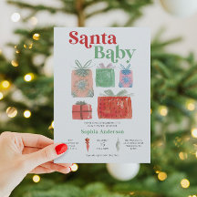 Retro kerstkerstkerstkerstkerstkaart voor Baby sho