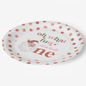 Retro Kerstkerstkerstkerstkerstkerstkerstcadeaupap Papieren Bordje (Gekanteld)