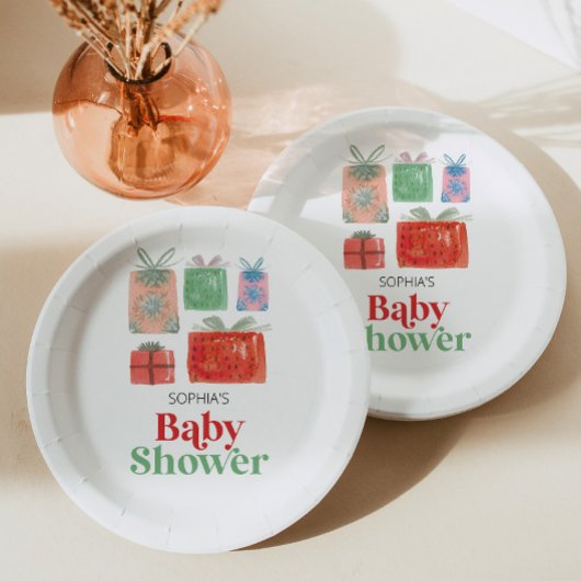 Retro kerstkerstkerstkerstkerstpapier Bord Baby sh
