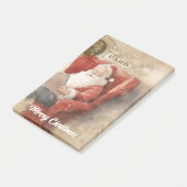 Retro Kerstkerstkerstkerstman Post-it® Notes (Schuin)