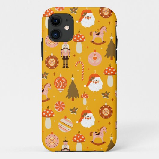 Retro kerstkerststaarten patroon Case-Mate iPhone case (Achterkant)