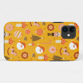 Retro kerstkerststaarten patroon Case-Mate iPhone case (Achterkant (horizontaal))