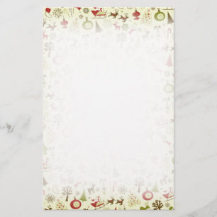Retro kerstketch naadloos patroon briefpapier