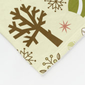 Retro kerstketch naadloos patroon fleece deken (Hoek)