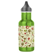 Retro kerstketch naadloos patroon waterfles (Links)