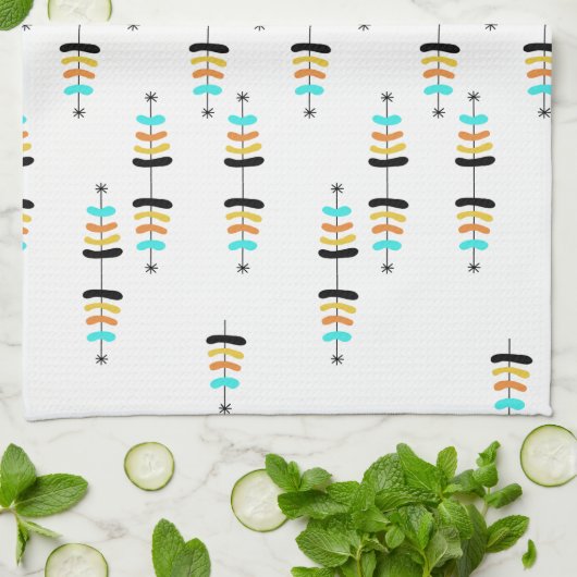 Retro-kerstkeukenhanddoeken Theedoek (Gevouwen)