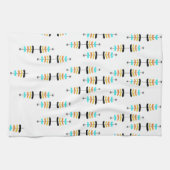 Retro-kerstkeukenhanddoeken Theedoek (Horizontaal)