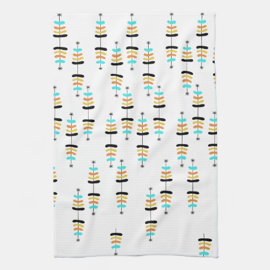 Retro-kerstkeukenhanddoeken Theedoek (Verticaal)