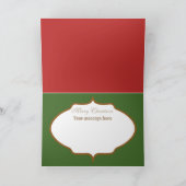  retro kerstklokken tekstkaart toevoegen feestdagen kaart (Binnen)