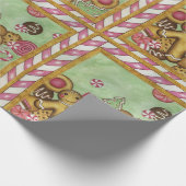 Retro Kerstkoekjes inpakpapier (Hoek)