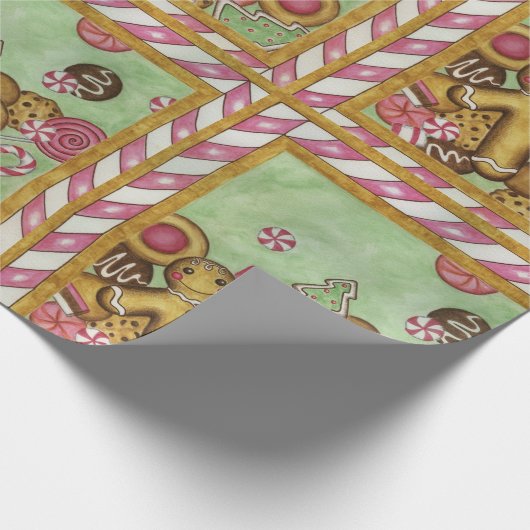 Retro Kerstkoekjes inpakpapier (Hoek)