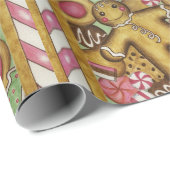 Retro Kerstkoekjes inpakpapier (Rol Hoek)