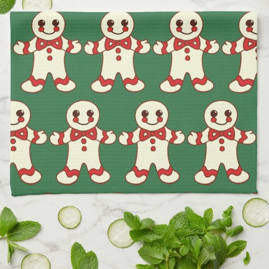 Retro-kerstkoekjes keukenhanddoekjes theedoek (Gevouwen)