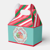 Retro kerstkoekjes Santa Goedgekeurd ontbijtbrood Bedankdoosjes (Voorkant Zijde)