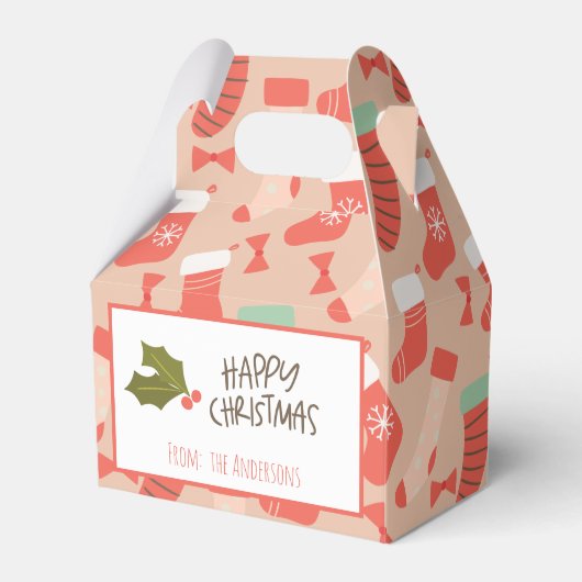  Retro Kerstkousen Bedankdoosjes (Voorkant Zijde)