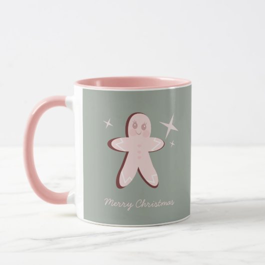 Retro Kerstkrans Koekjes Groovy Kerstmis   Mok (Links)
