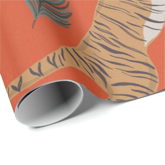 Retro kerstkunst cadeaupapier (Rol Hoek)