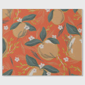 Retro kerstkunst cadeaupapier (Vlak)