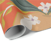 Retro kerstkunst cadeaupapier (Rol Hoek)