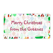 Retro kerstlabels etiket (Voorkant)