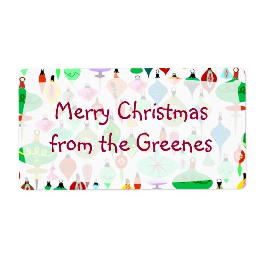 Retro kerstlabels etiket (Voorkant)