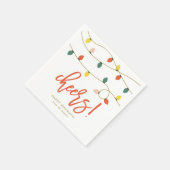 Retro kerstlampvakantie servetten (Hoek)