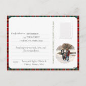 Retro Kerstman Aangepaste Foto Adres Klassieke Ker Feestdagenkaart (Achterkant)