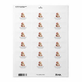 Retro Kerstman adres Etiket (Full Sheet)
